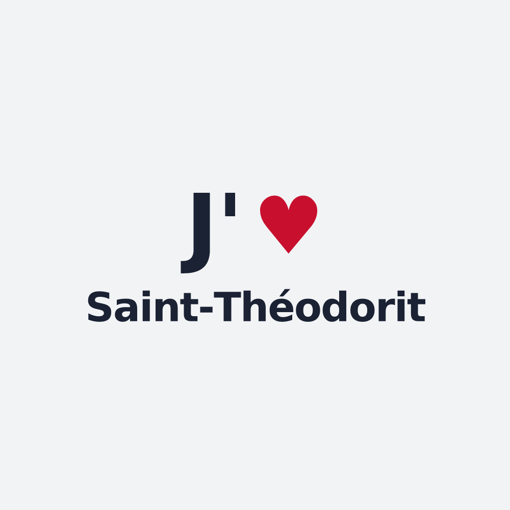 Poster personnalisé Saint-Théodorit — design J'aime Saint-Théodorit