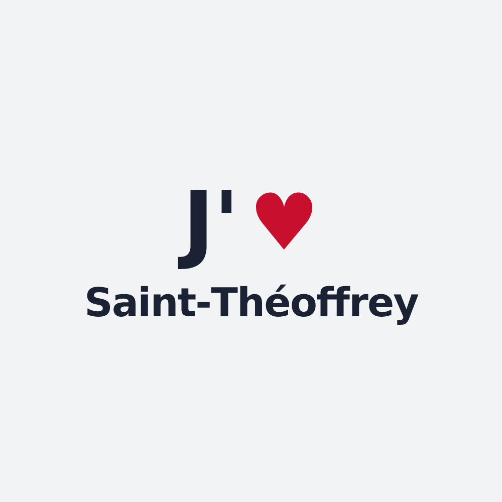 Poster personnalisé Saint-Théoffrey — design J'aime Saint-Théoffrey