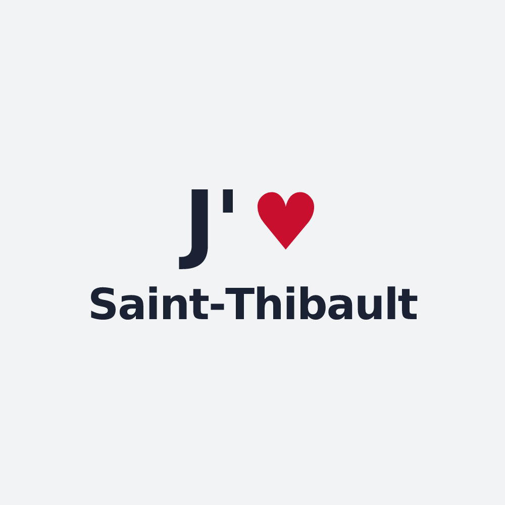 Poster personnalisé Saint-Thibault — design J'aime Saint-Thibault