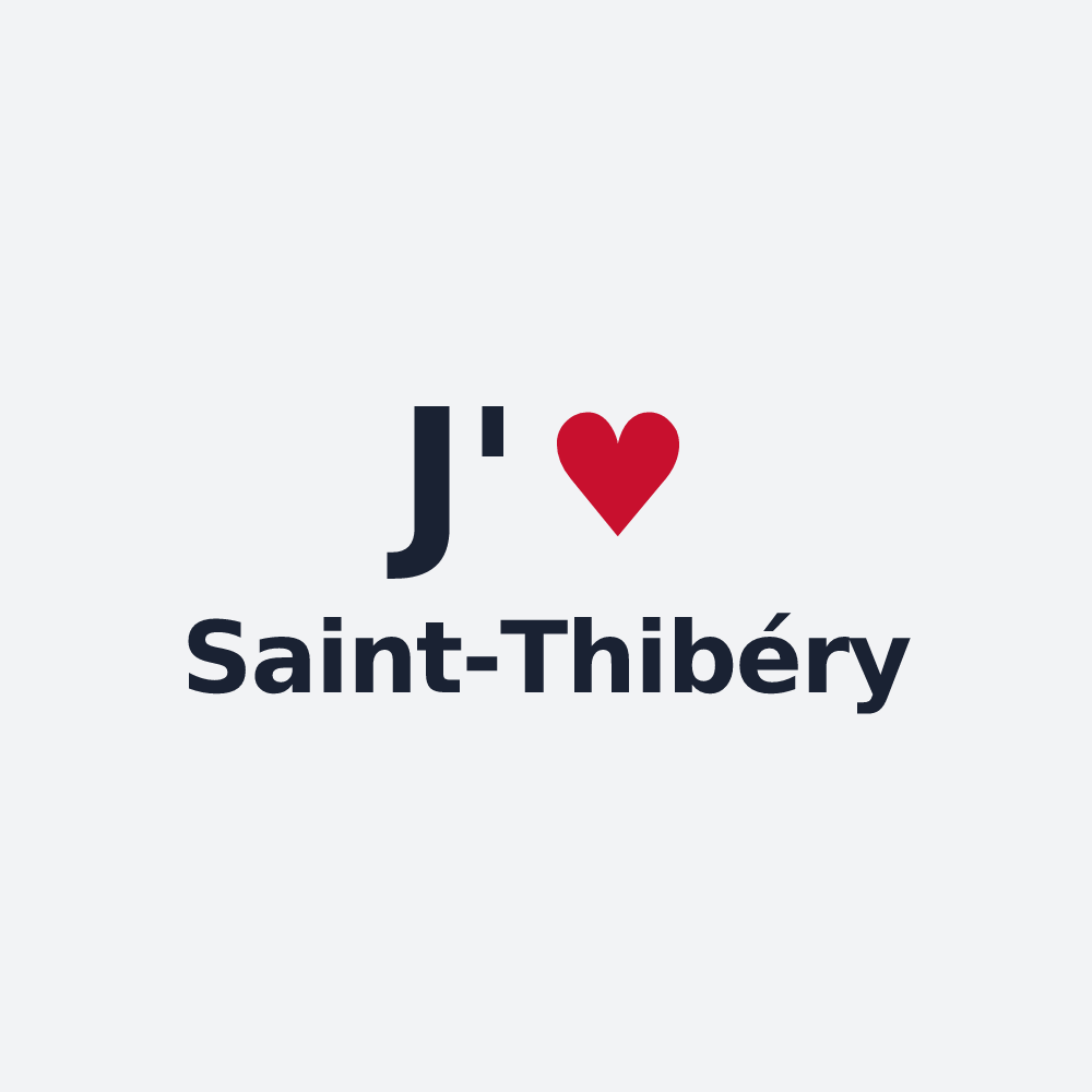Poster personnalisé Saint-Thibéry — design J'aime Saint-Thibéry