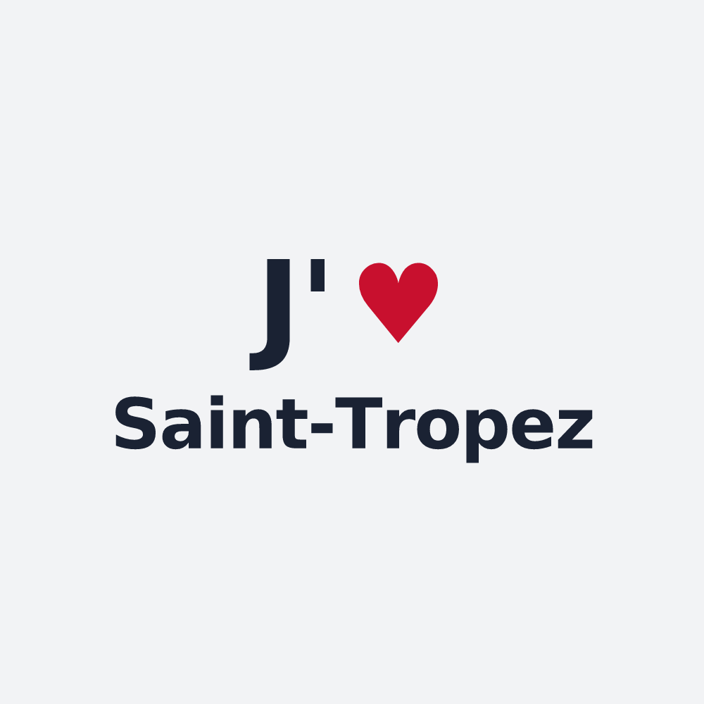 Poster personnalisé Saint-Tropez — design J'aime Saint-Tropez