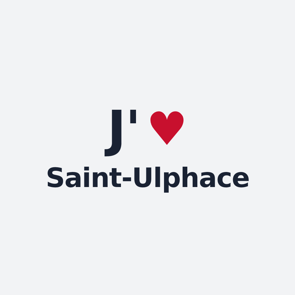 Poster personnalisé Saint-Ulphace — design J'aime Saint-Ulphace