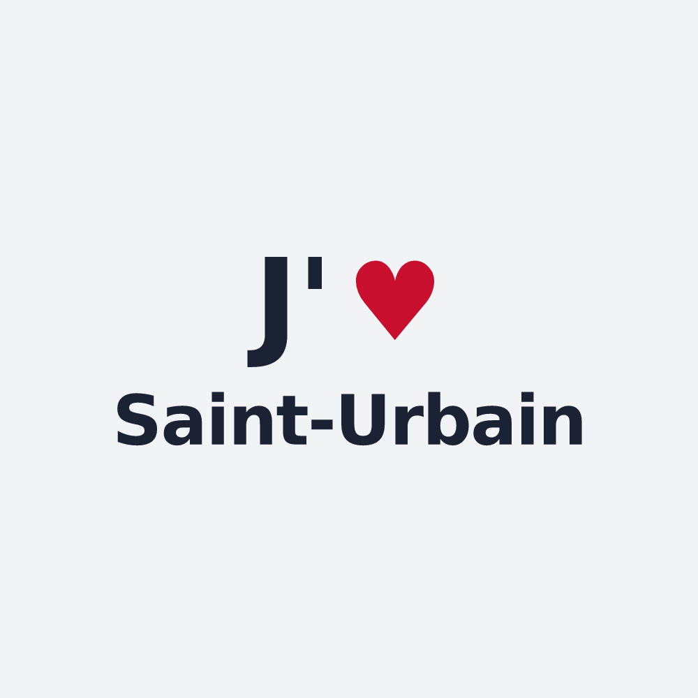 Poster personnalisé Saint-Urbain — design J'aime Saint-Urbain