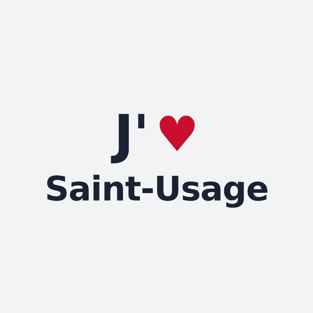 Poster personnalisé Saint-Usage — design J'aime Saint-Usage