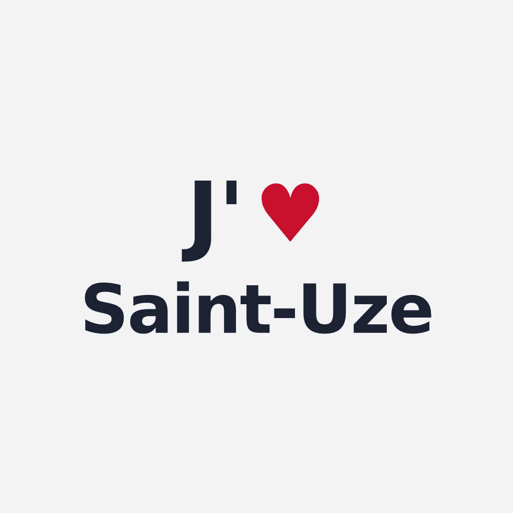 Poster personnalisé Saint-Uze — design J'aime Saint-Uze