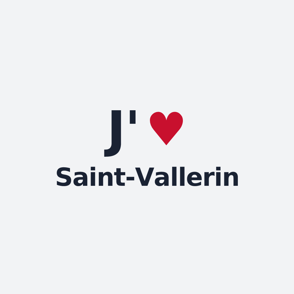 Poster personnalisé Saint-Vallerin — design « J'aime Saint-Vallerin » imprimé sur le poster