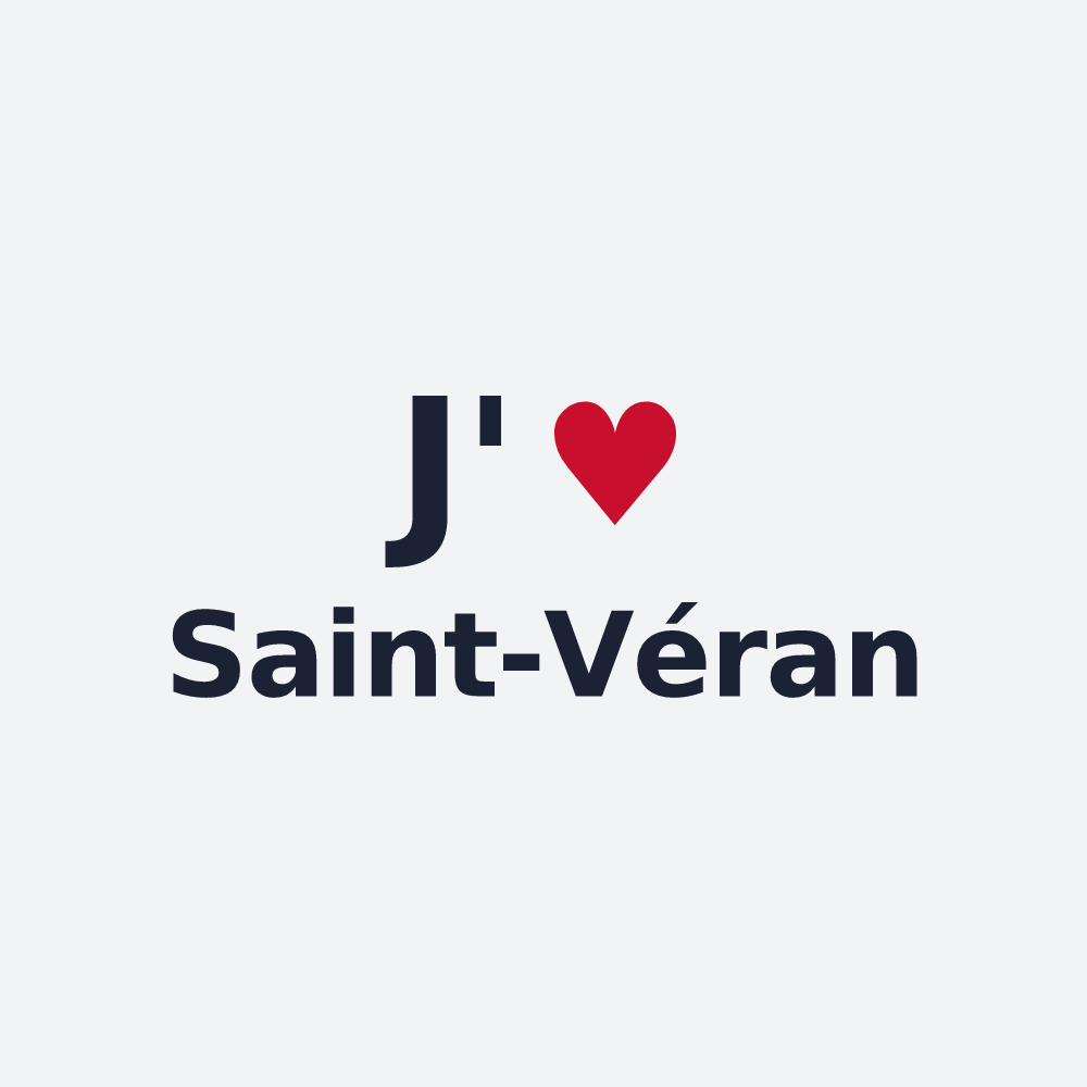 Poster personnalisé Saint-Véran — design « J'aime Saint-Véran » imprimé sur le poster
