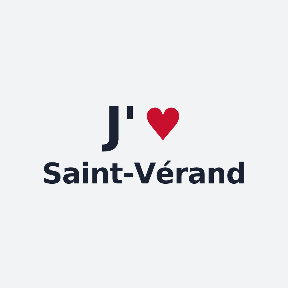 Poster personnalisé Saint-Vérand — design J'aime Saint-Vérand