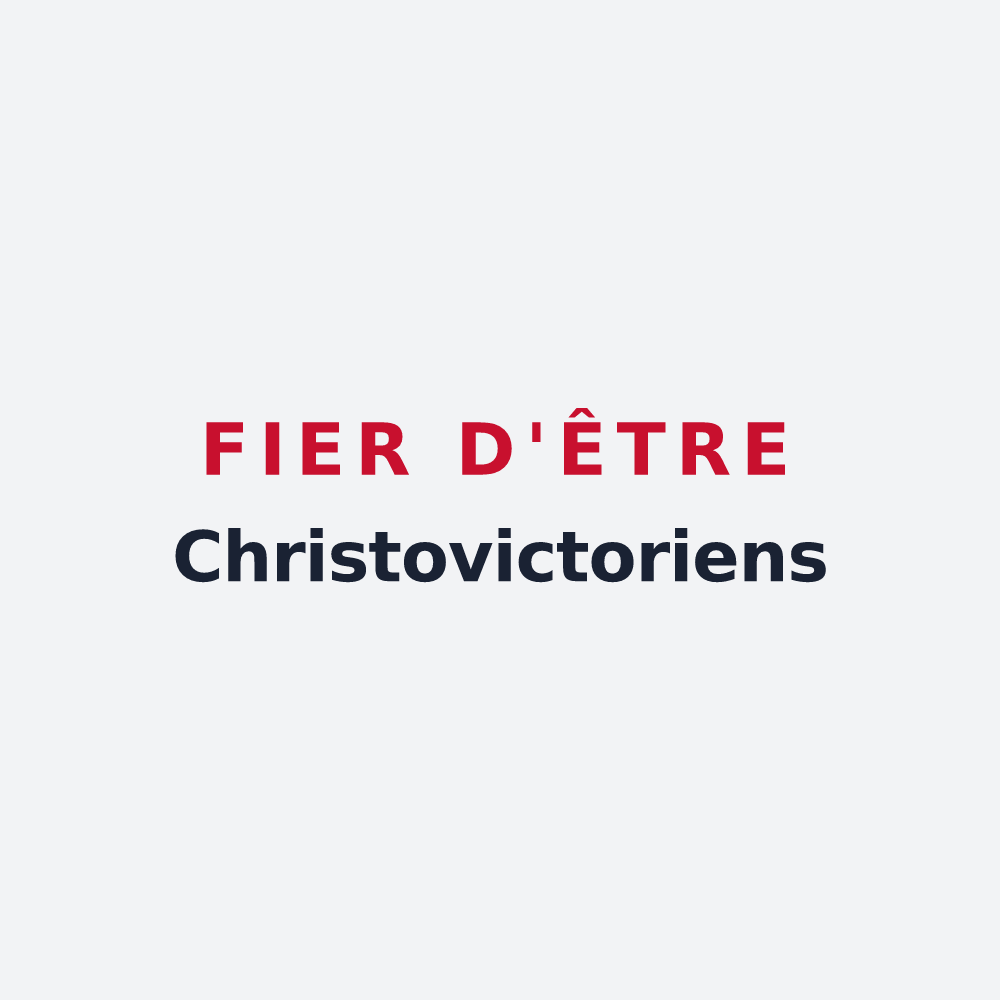 Poster « Fier d'être Christovictoriens » — design pour Saint-Victor-de-Chrétienville