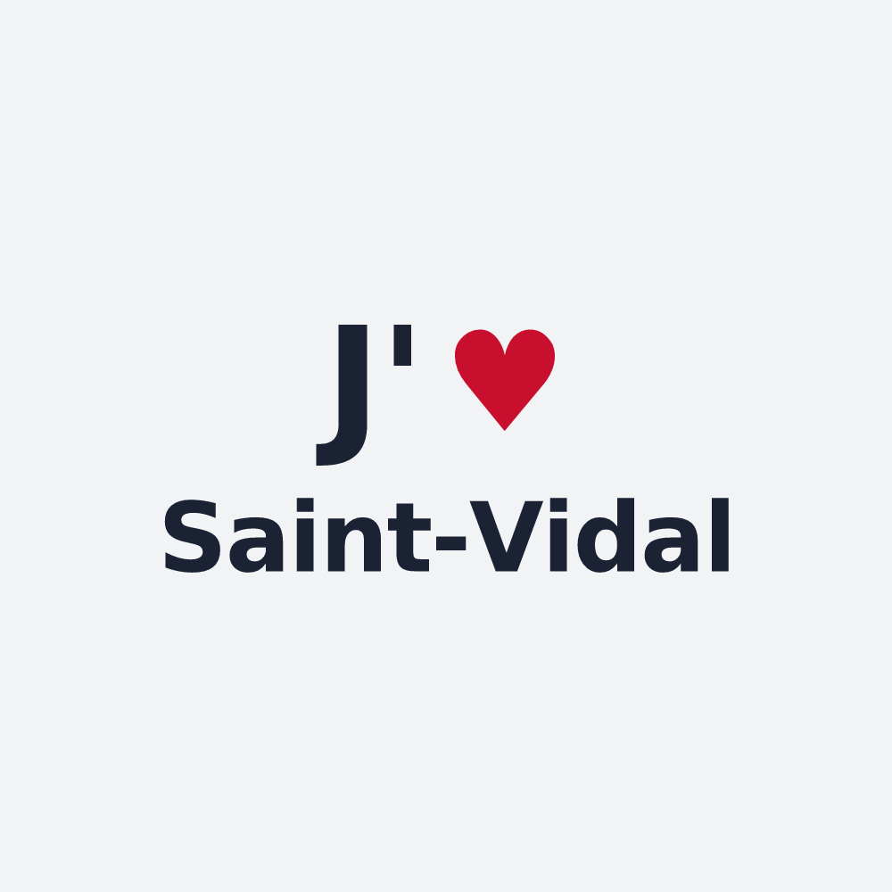 Poster personnalisé Saint-Vidal — design J'aime Saint-Vidal