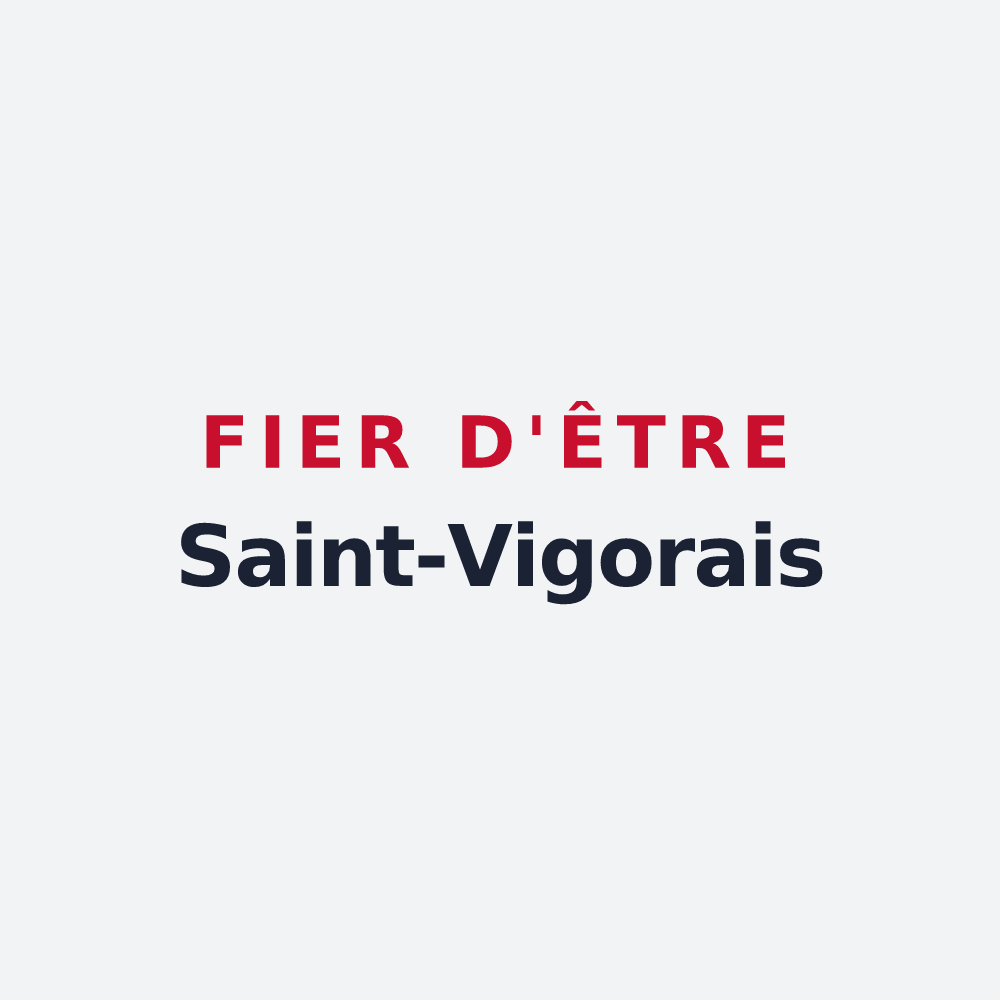 Poster « Fier d'être Saint-Vigorais » — design pour Saint-Vigor-des-Monts