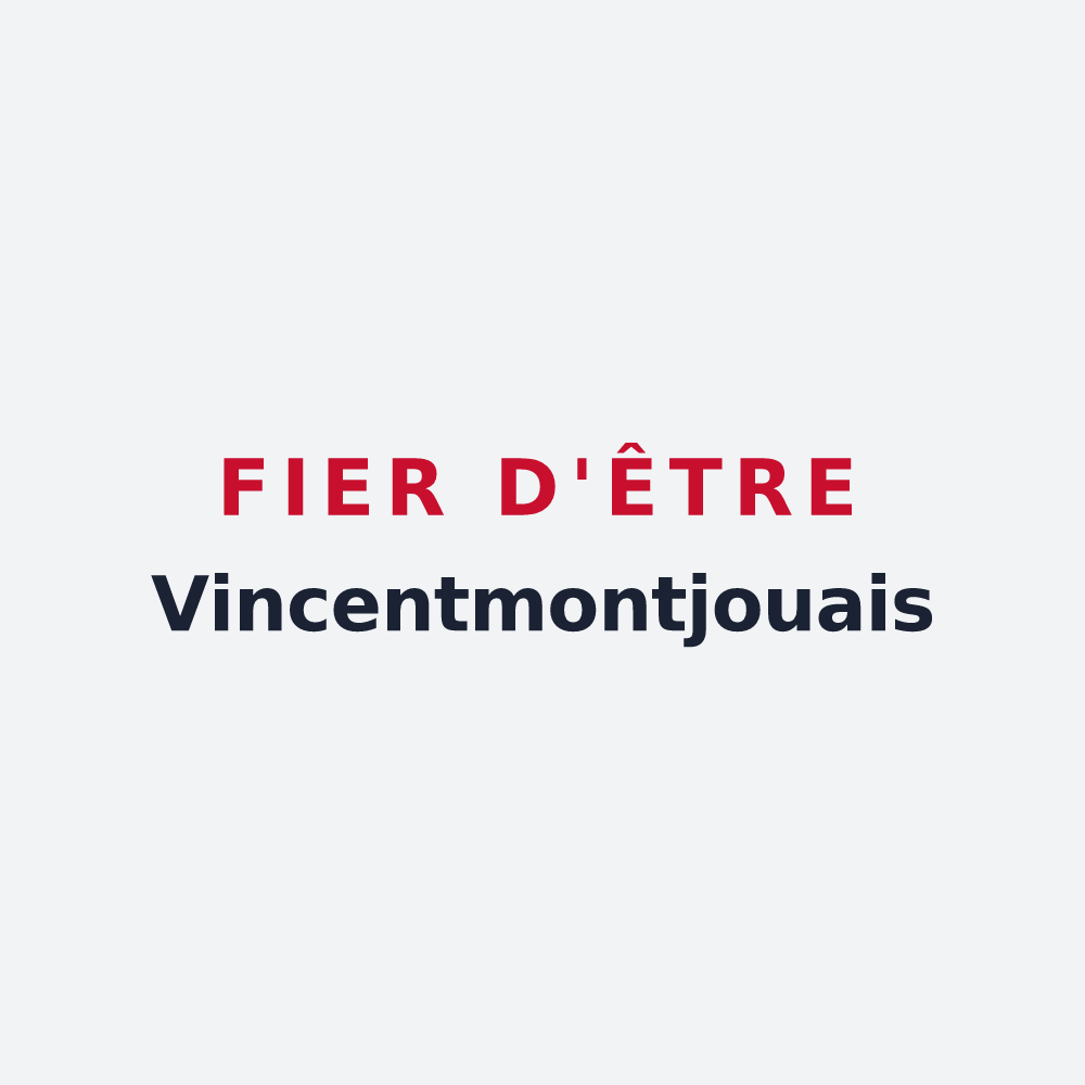 Poster « Fier d'être Vincentmontjouais » — design pour Saint-Vincent-de-Lamontjoie