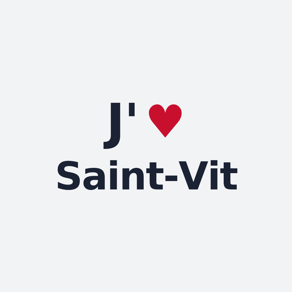 Poster personnalisé Saint-Vit — design J'aime Saint-Vit