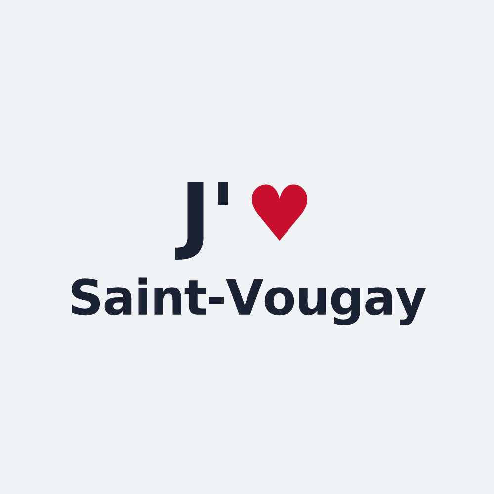 Poster personnalisé Saint-Vougay — design J'aime Saint-Vougay