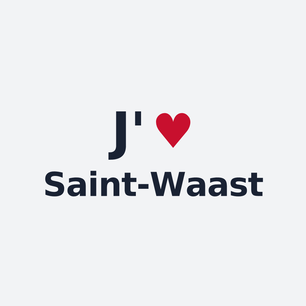 Poster personnalisé Saint-Waast — design J'aime Saint-Waast