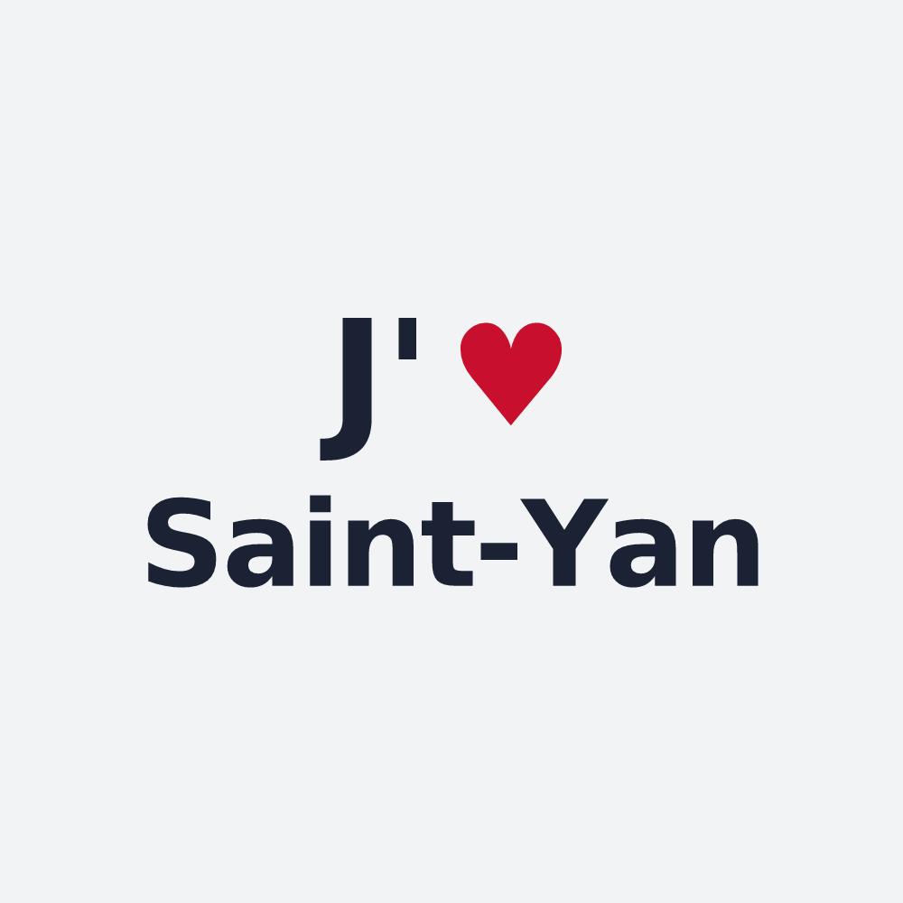 Poster personnalisé Saint-Yan — design J'aime Saint-Yan