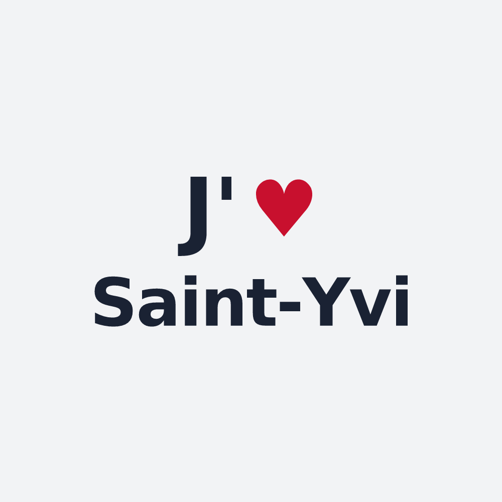 Poster personnalisé Saint-Yvi — design « J'aime Saint-Yvi » imprimé sur le poster
