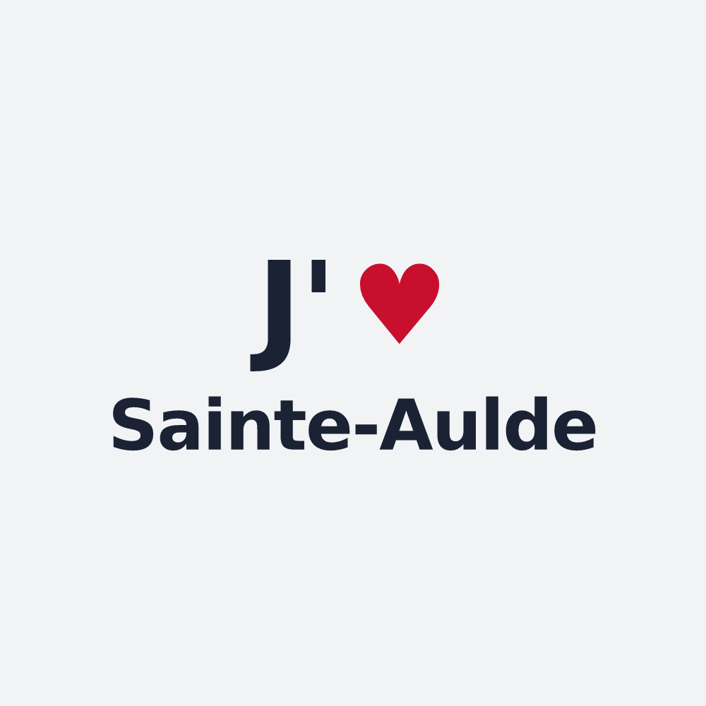 Poster personnalisé Sainte-Aulde — design J'aime Sainte-Aulde