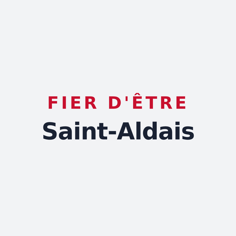 Poster « Fier d'être Saint-Aldais » — design pour Sainte-Aulde