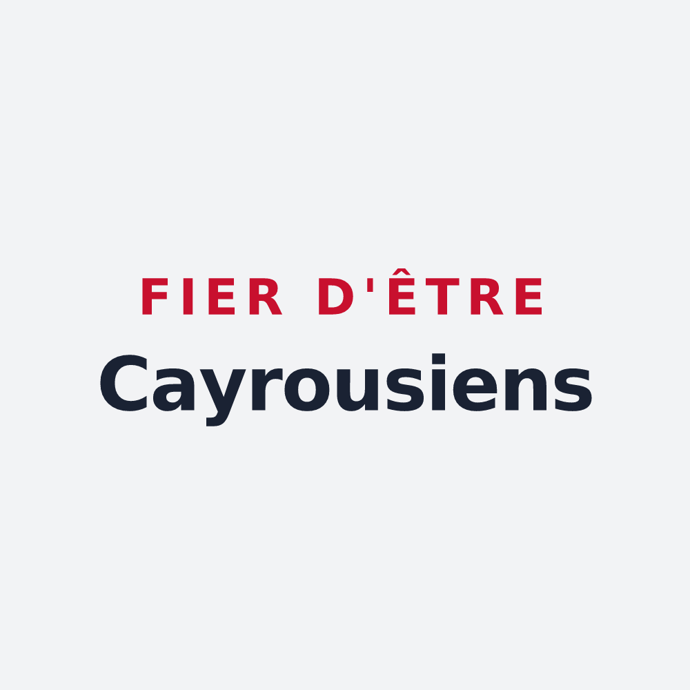 Poster « Fier d'être Cayrousiens » — design pour Sainte-Cécile-du-Cayrou