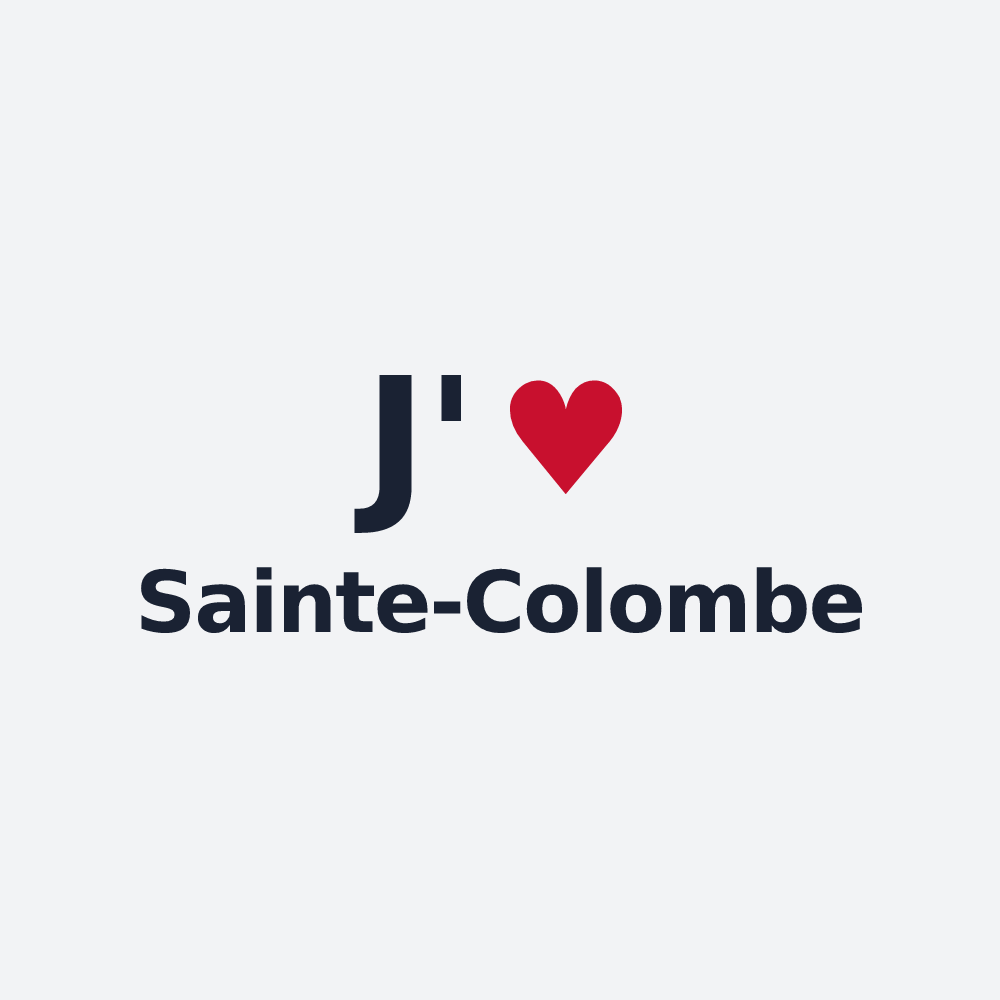 Poster personnalisé Sainte-Colombe — design J'aime Sainte-Colombe