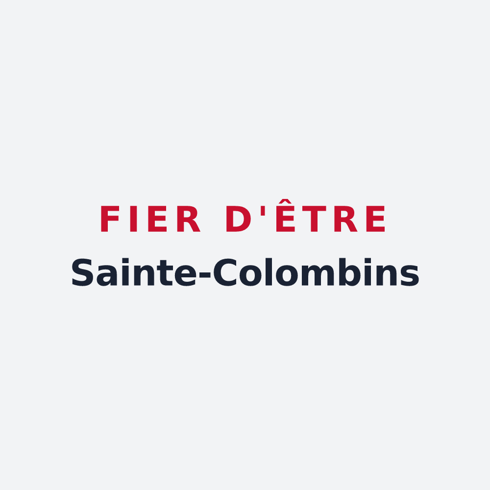 Poster « Fier d'être Sainte-Colombins » — design pour Sainte-Colombe-en-Bruilhois
