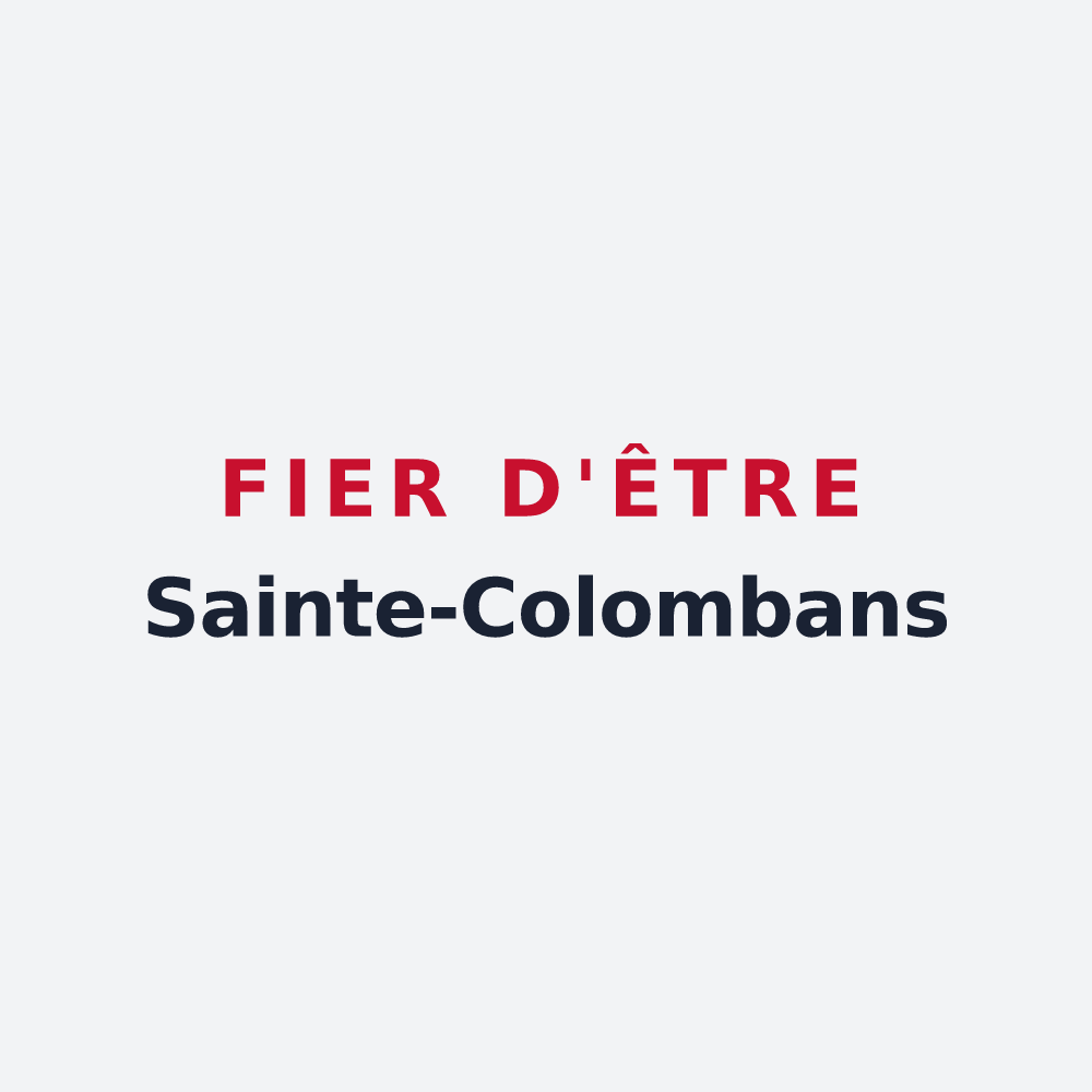 Poster « Fier d'être Sainte-Colombans » — design pour Sainte-Colombe-la-Commanderie