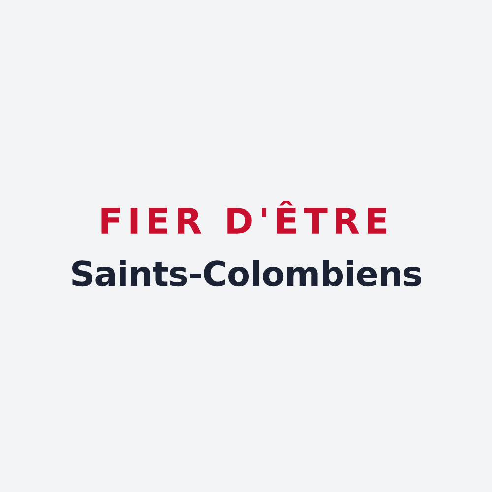 Poster « Fier d'être Saints-Colombiens » — design pour Sainte-Colome