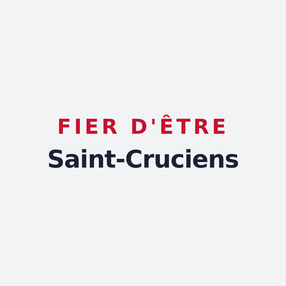Poster « Fier d'être Saint-Cruciens » — design pour Sainte-Croix-sur-Buchy