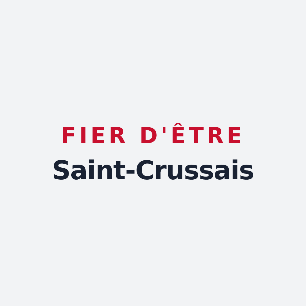Poster « Fier d'être Saint-Crussais » — design pour Sainte-Croix-Vallée-Française