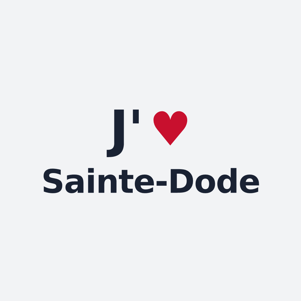 Poster personnalisé Sainte-Dode — design J'aime Sainte-Dode