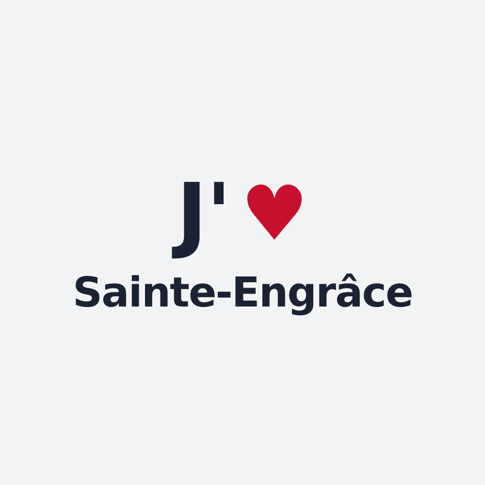 Poster personnalisé Sainte-Engrâce — design J'aime Sainte-Engrâce