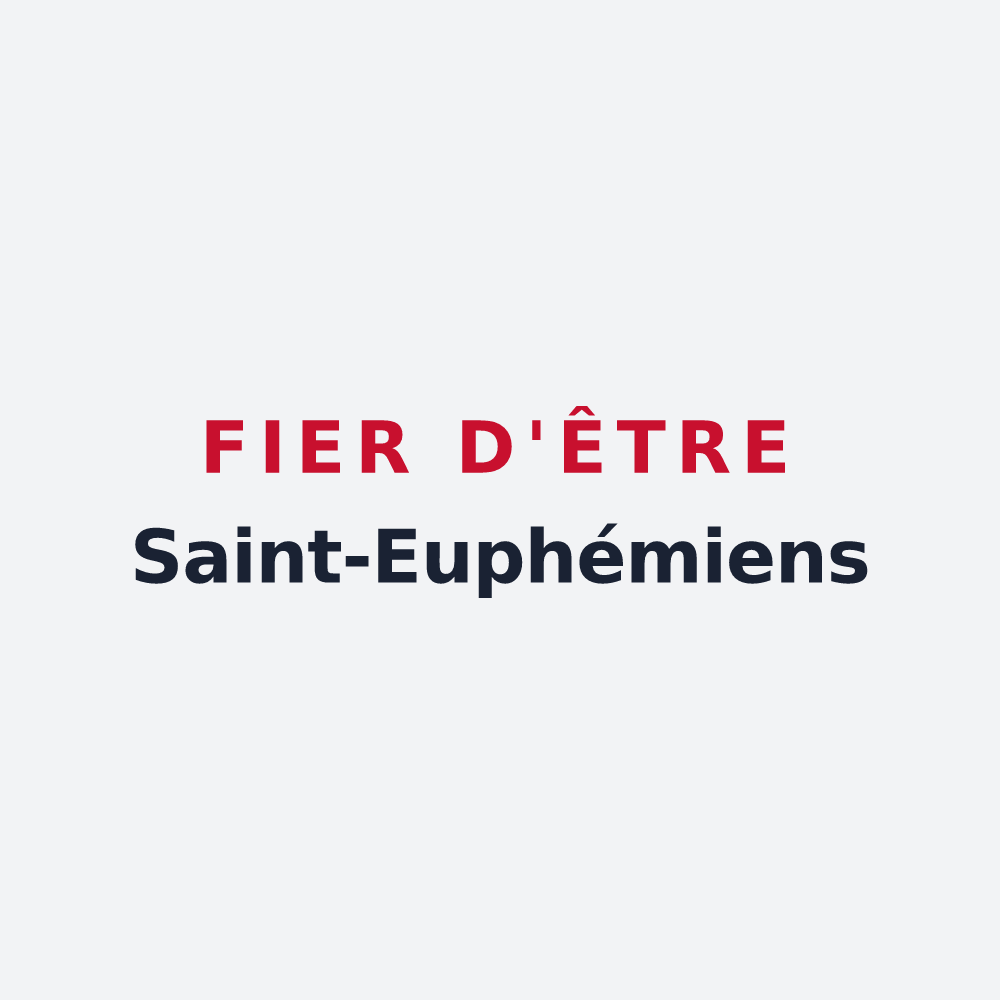 Poster « Fier d'être Saint-Euphémiens » — design pour Sainte-Euphémie-sur-Ouvèze