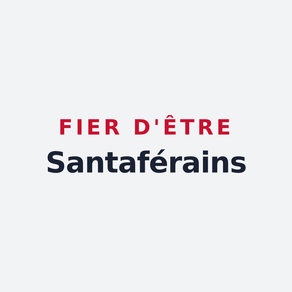 Poster « Fier d'être Santaférains » — design pour Sainte-Foy-Tarentaise