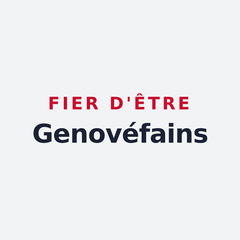 Poster « Fier d'être Genovéfains » — design pour Sainte-Geneviève