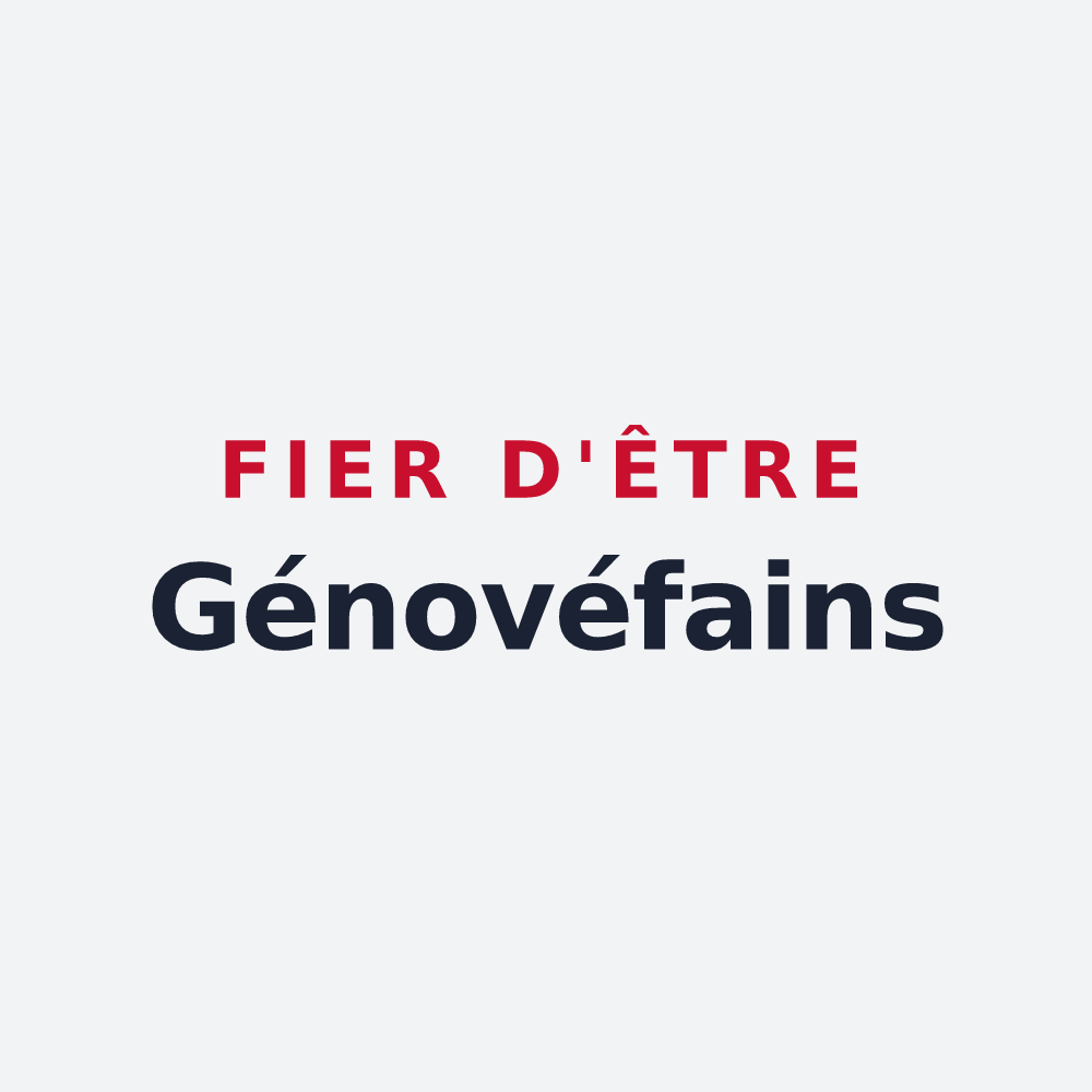 Poster « Fier d'être Génovéfains » — design pour Sainte-Geneviève-des-Bois