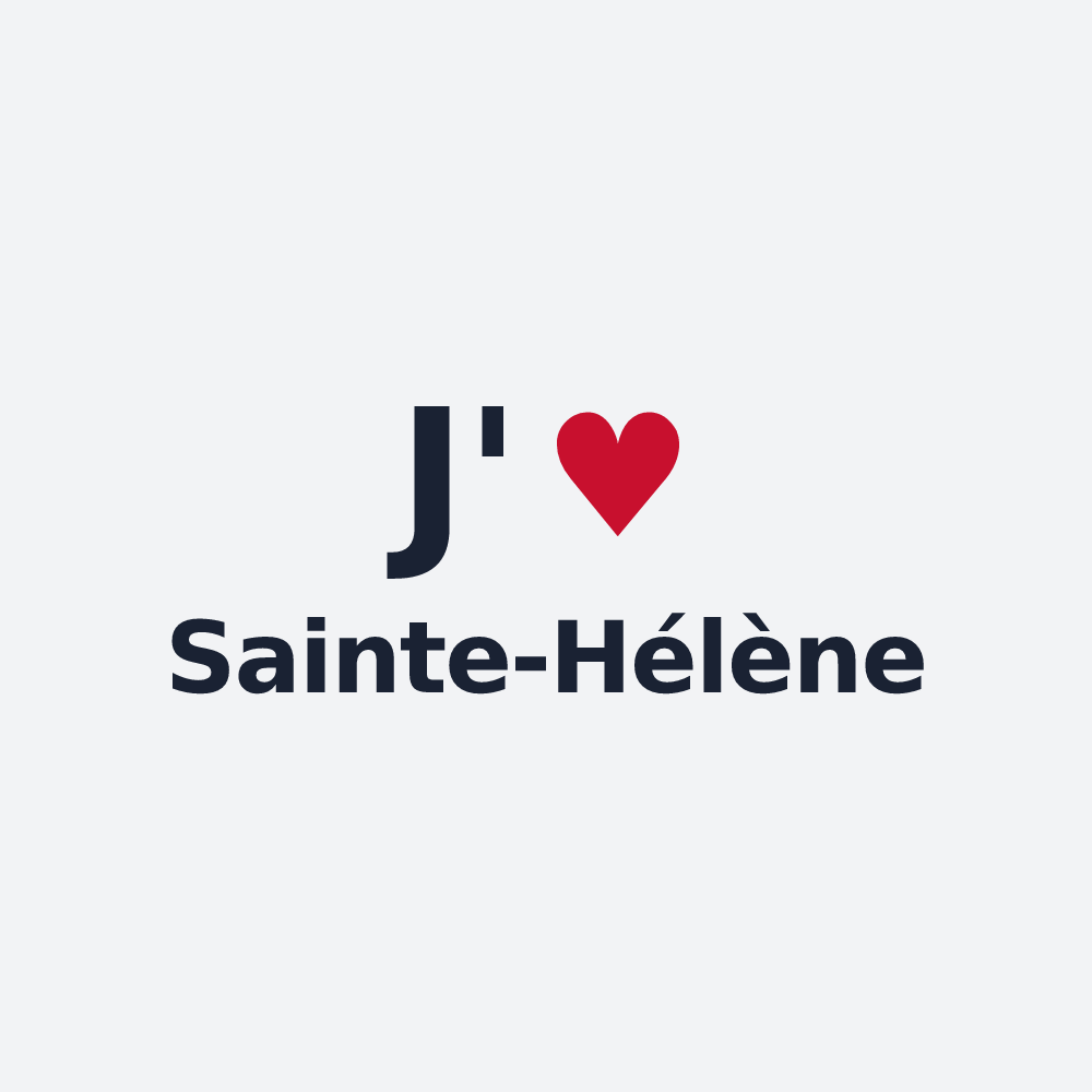 Poster personnalisé Sainte-Hélène — design J'aime Sainte-Hélène