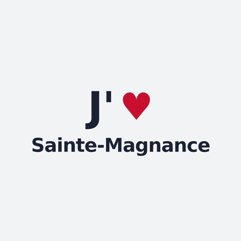 Poster personnalisé Sainte-Magnance — design J'aime Sainte-Magnance
