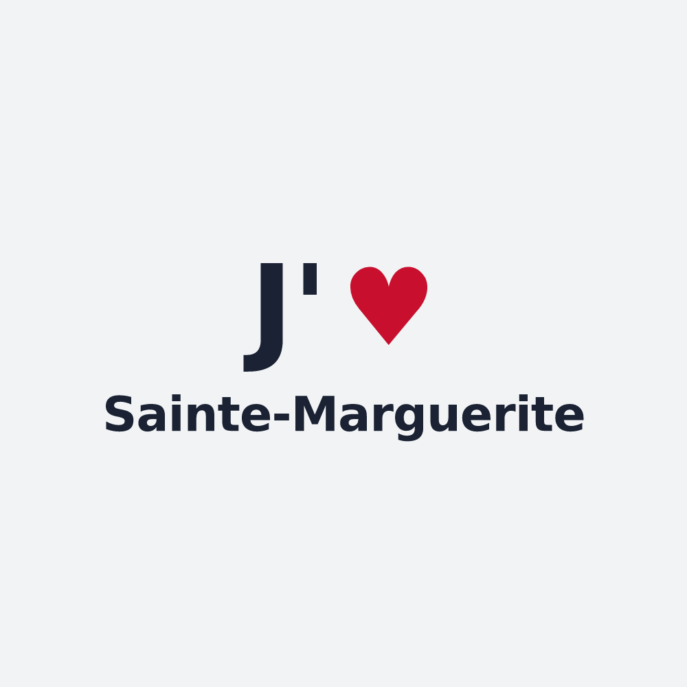 Poster personnalisé Sainte-Marguerite — design J'aime Sainte-Marguerite