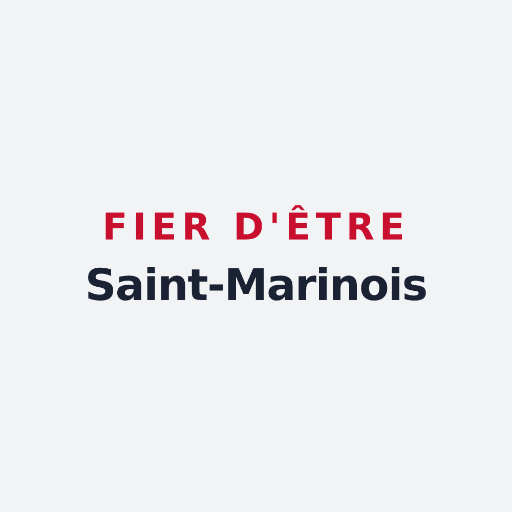 Poster « Fier d'être Saint-Marinois » — design pour Sainte-Marie-la-Mer