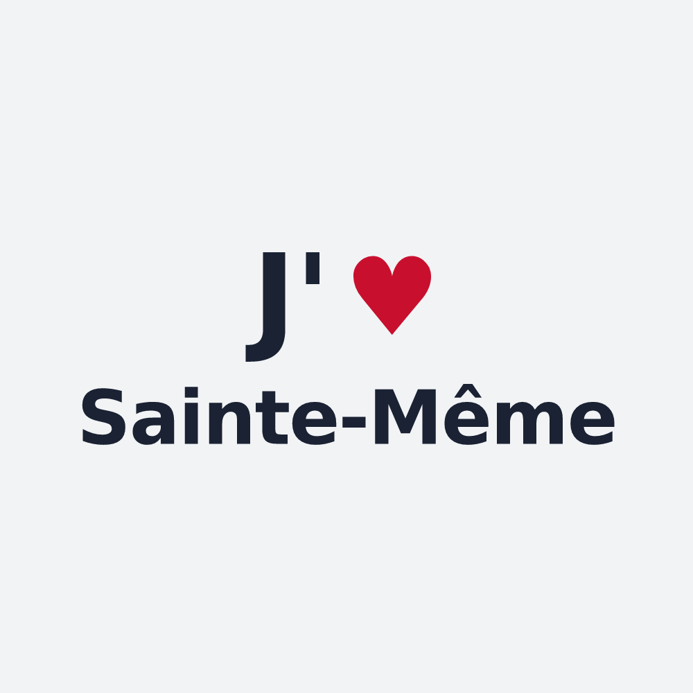 Poster personnalisé Sainte-Même — design J'aime Sainte-Même