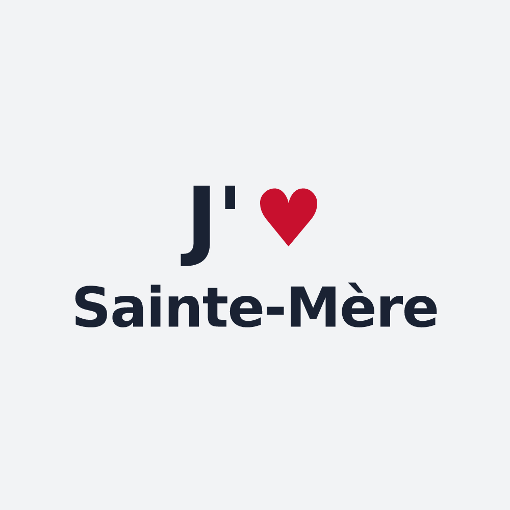 Poster personnalisé Sainte-Mère — design J'aime Sainte-Mère