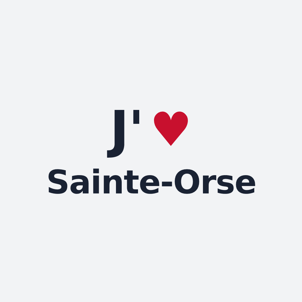 Poster personnalisé Sainte-Orse — design J'aime Sainte-Orse