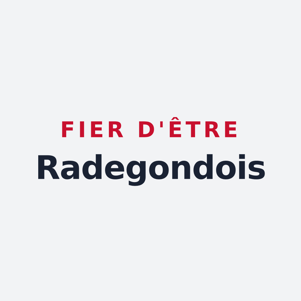 Poster « Fier d'être Radegondois » — design pour Sainte-Radegonde