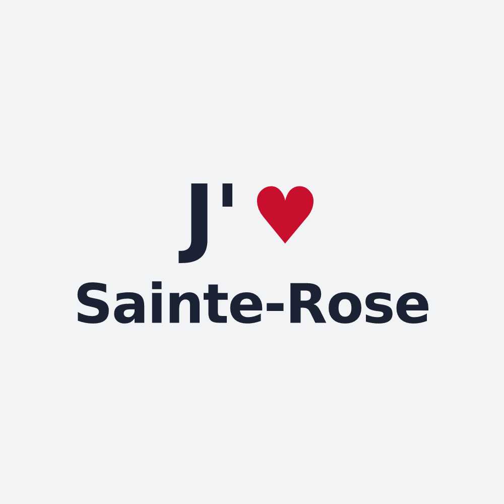 Poster personnalisé Sainte-Rose — design J'aime Sainte-Rose
