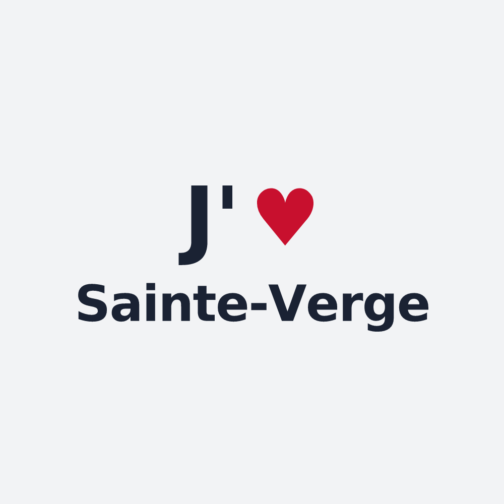 Poster personnalisé Sainte-Verge — design J'aime Sainte-Verge