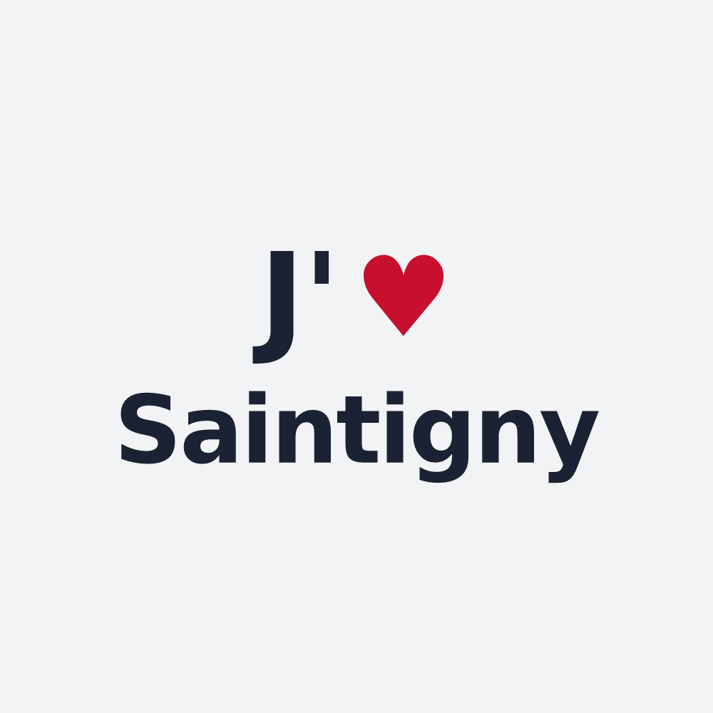 Poster personnalisé Saintigny — design J'aime Saintigny