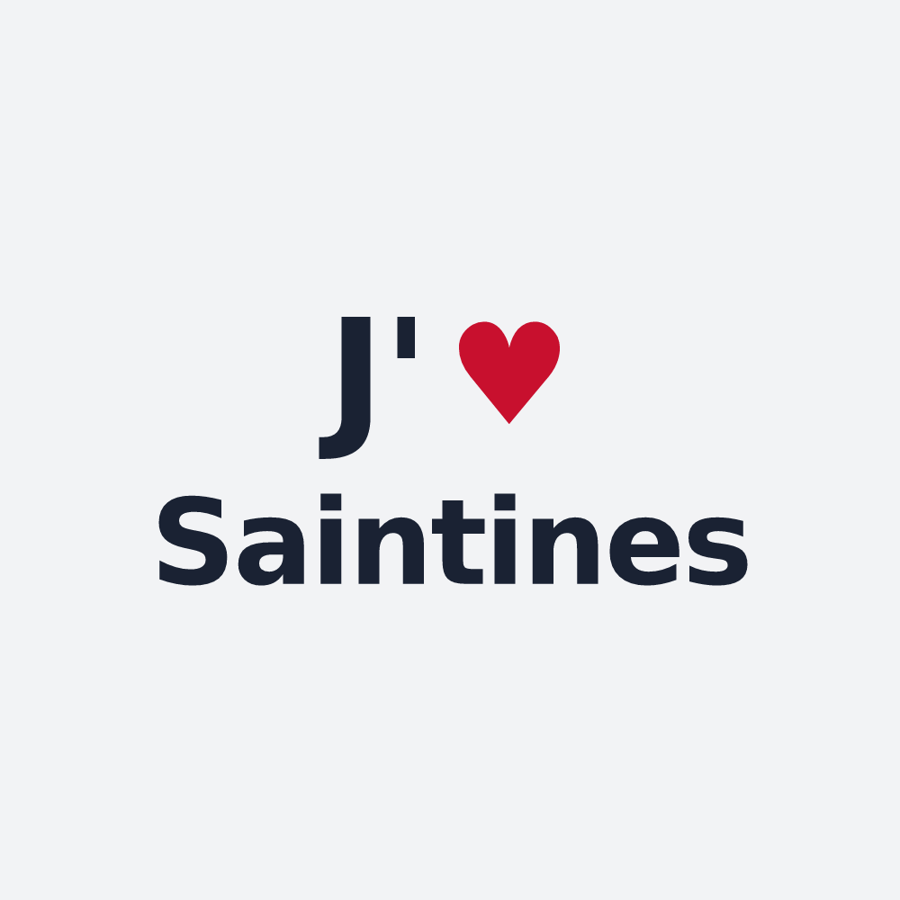Poster personnalisé Saintines — design J'aime Saintines