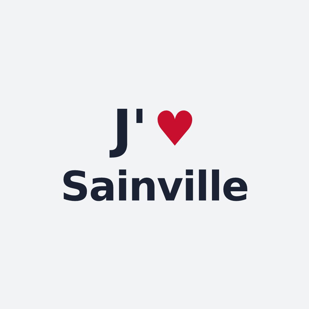 Poster personnalisé Sainville — design J'aime Sainville