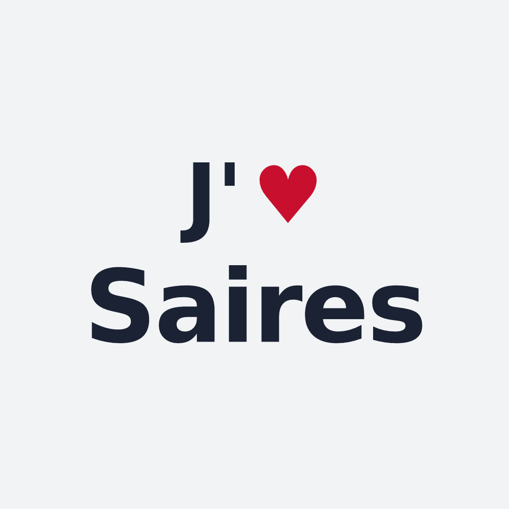 Poster personnalisé Saires — design J'aime Saires
